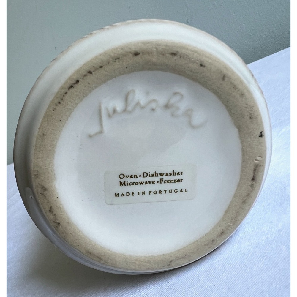 Juliska Ceramics Courage Lion Berry & Thread Whitewash Mug Coffee Cup Excellent - Picture 7 of 8